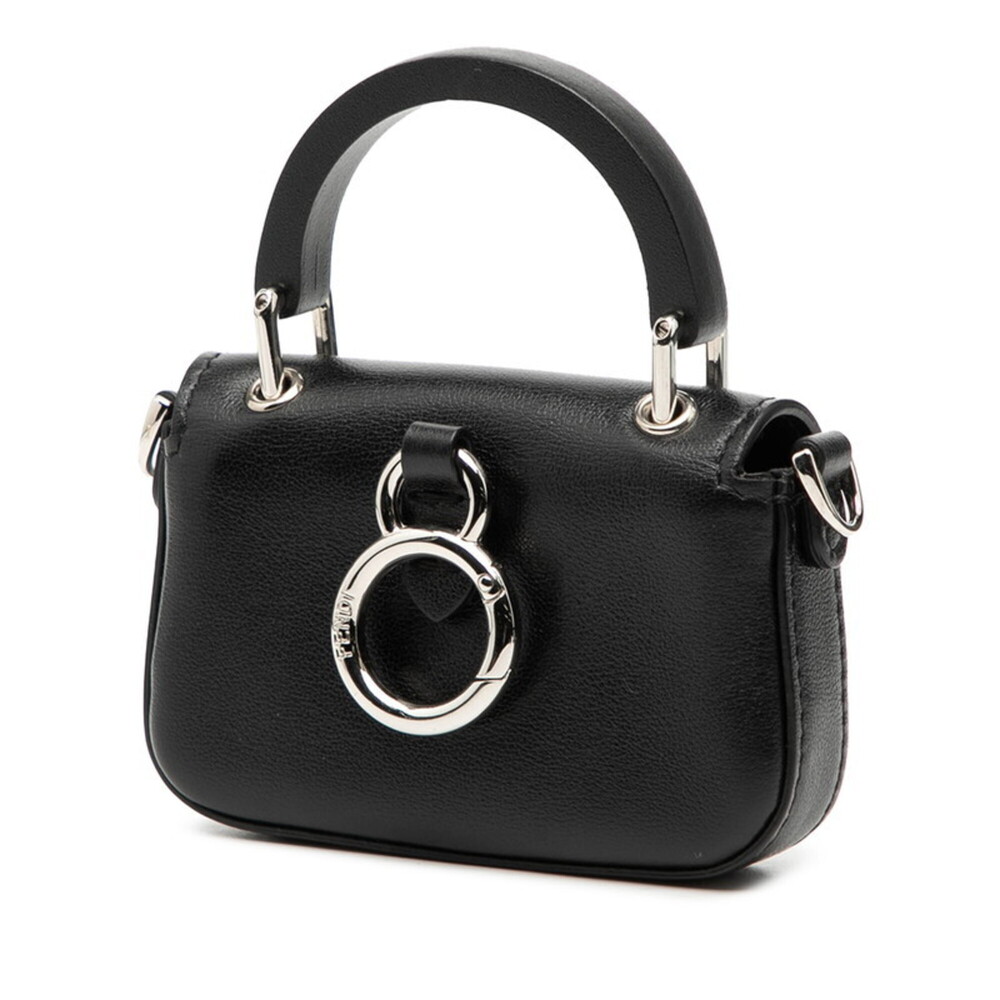 FENDI Black Leather Shoulder Bag - Picture 2 of 7